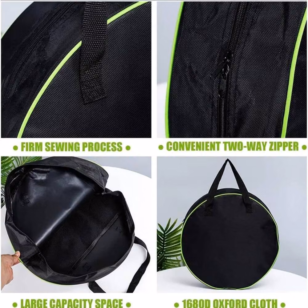 Flavora Black Fabric EV Charging Cable Storage Bag with Handles – 3
