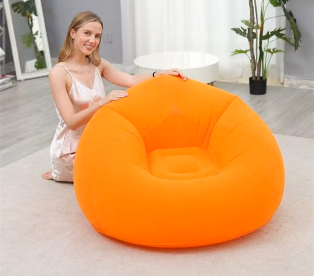 Leaper Foldable Inflatable Casual Sofa in Orange
