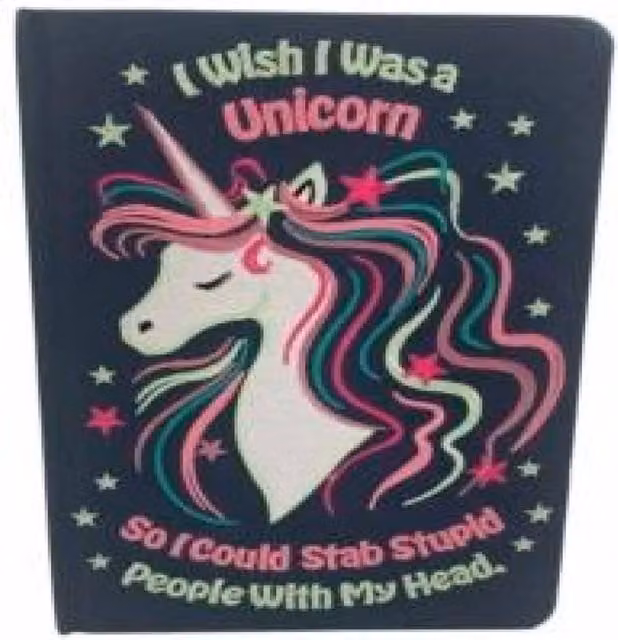 Insight Editions I Wish I Was A Unicorn Embroidered Hardback Journal in Multicolour