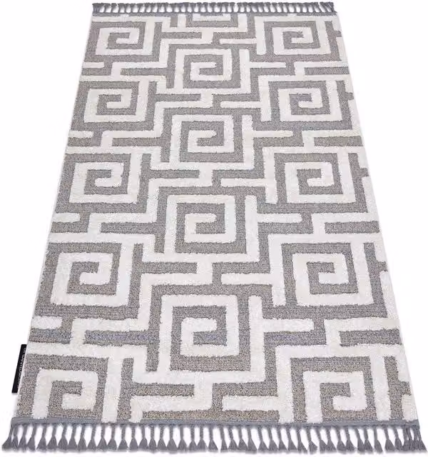 RugsX Moroccan Grey Rug, W/D/H: 170 x 120 cm