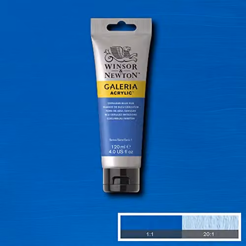 Winsor & Newton Galeria Acrylic Paint, Cerulean Blue, 120ml – 3
