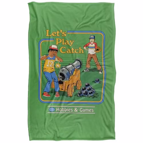 Steven Rhodes Let's Play Catch Super Soft Silky Touch Fleece Throw Blanket, Multicolour, W/D/H: 91 x 147 cm – 5