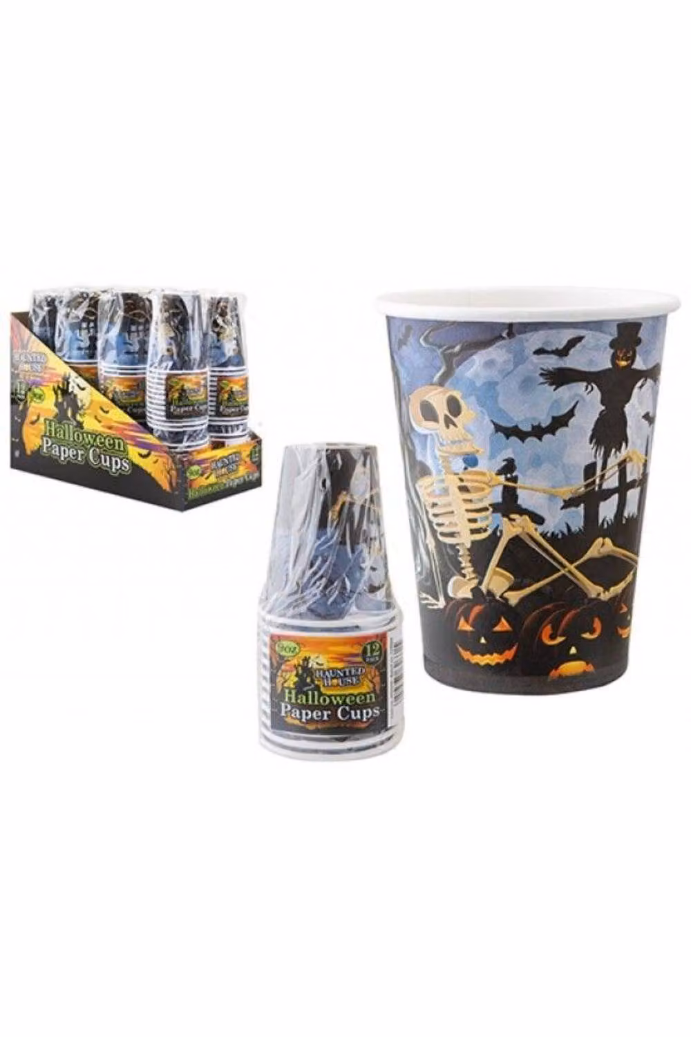 KDMD Halloween Multicolour Paper Cups, 9oz, 72 Pack – 2