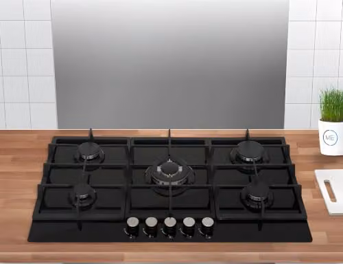 Cata UBGOG901BK 5 Zone Gas Hob, Black – 2