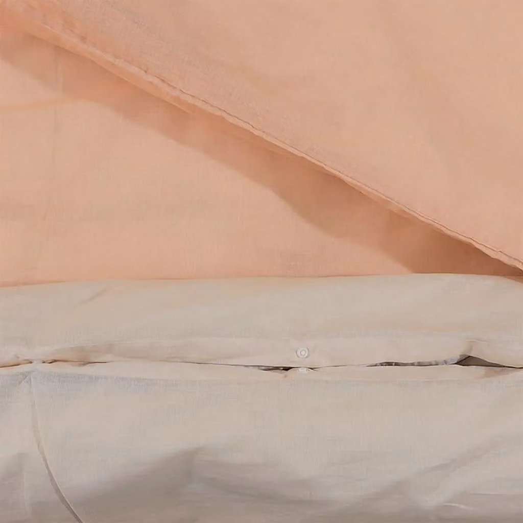 Berkfield Home Pink Cotton Duvet Cover and Pillowcase Set, W: 140 cm, L: 200 cm – 2