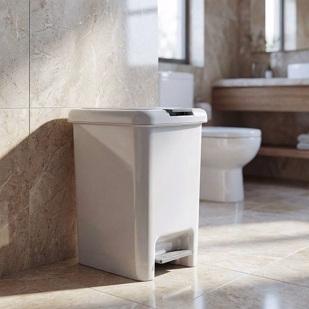 KORVIXA 8L Slim Pedal Bin in Grey with Removable Inner Bucket – 2