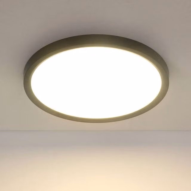 Pheashine Black Ultra Thin Round LED Ceiling Light, 18W, 4500K Neutral White – 1