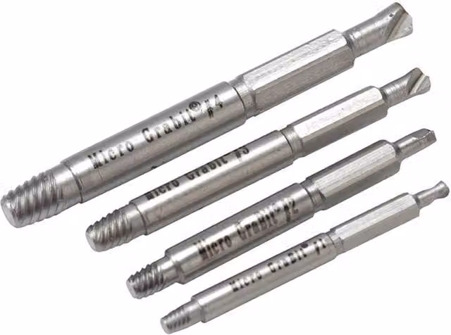 BOA Micro Grabit 4 Piece Screwdriver Bit Set in Silver and Multicolour