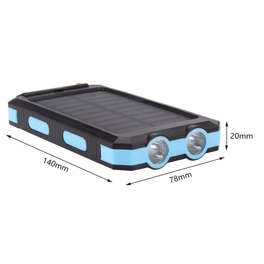FLAVORA 30000mAh Solar Fast Charge Power Bank with Flashlight, Black – 2