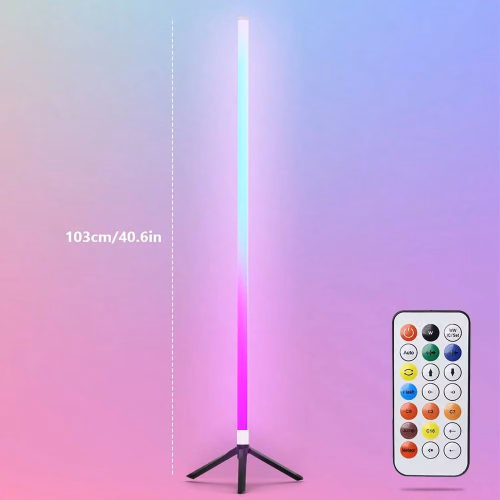 EONLION RGB LED Corner Floor Lamp in White – 2