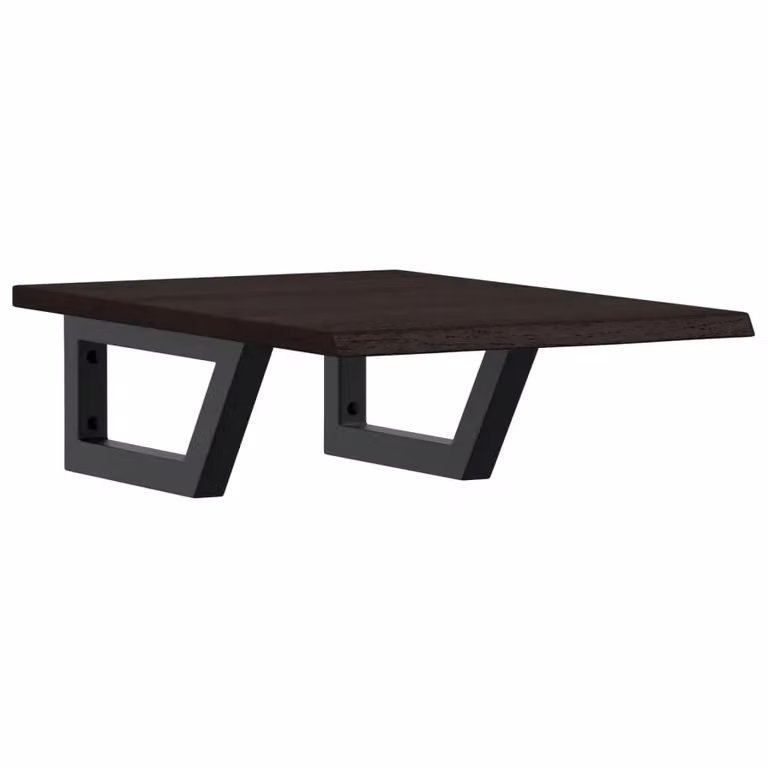 Berkfield Home Wall Mounted Basin Shelf in Brown Oak and Steel