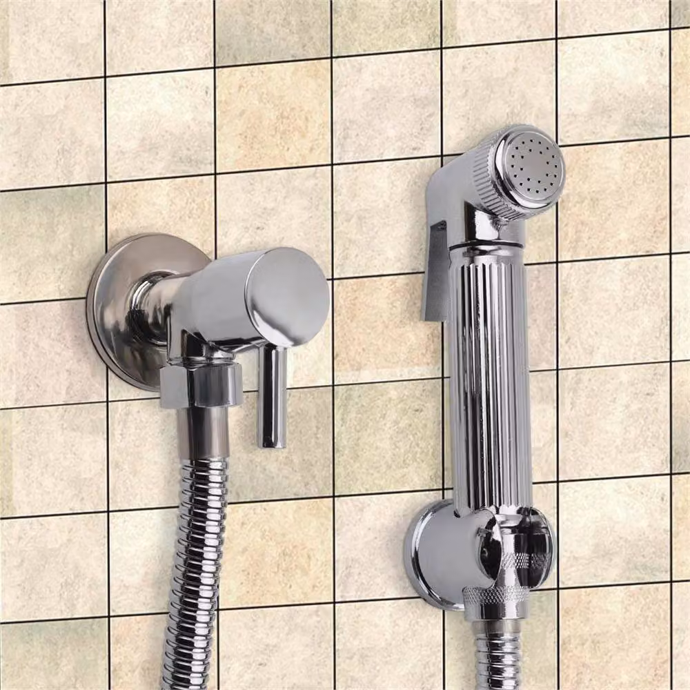 Nordara Chrome Brass Bidet Spray Shattaf Shower Head Hand Kit in Silver – 3