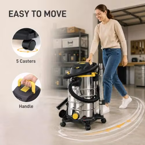 HOMCOM 1400W Vacuum Cleaner with Blowing Function in Silver – 5
