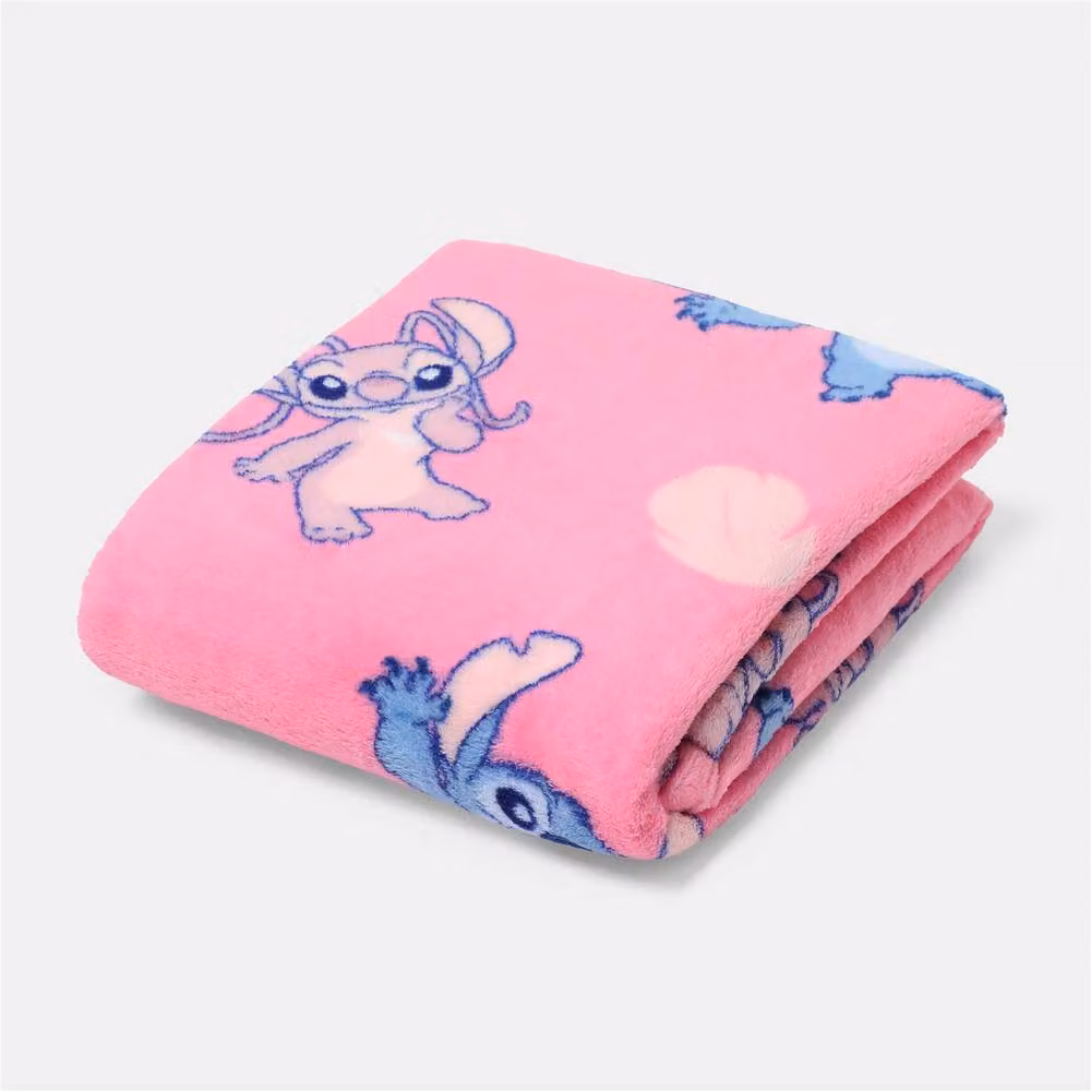 OHS Kids Stitch Soft Coral Fleece Thermal Throw Blanket in Pink – 2