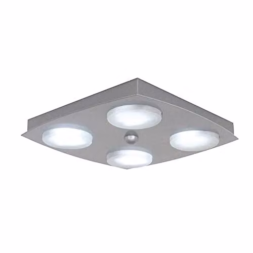 Netlighting Kyoto 4 Light Flush Ceiling Light in Grey Aluminium
