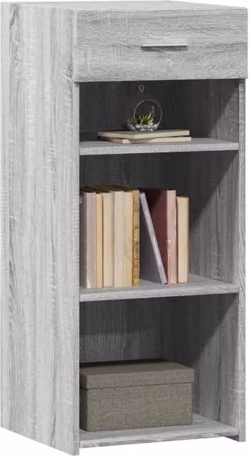 Berkfield Home Grey Sonoma Sideboard in Matt Engineered Wood W/D/H: 40 x 42.5 x 93 cm – 1