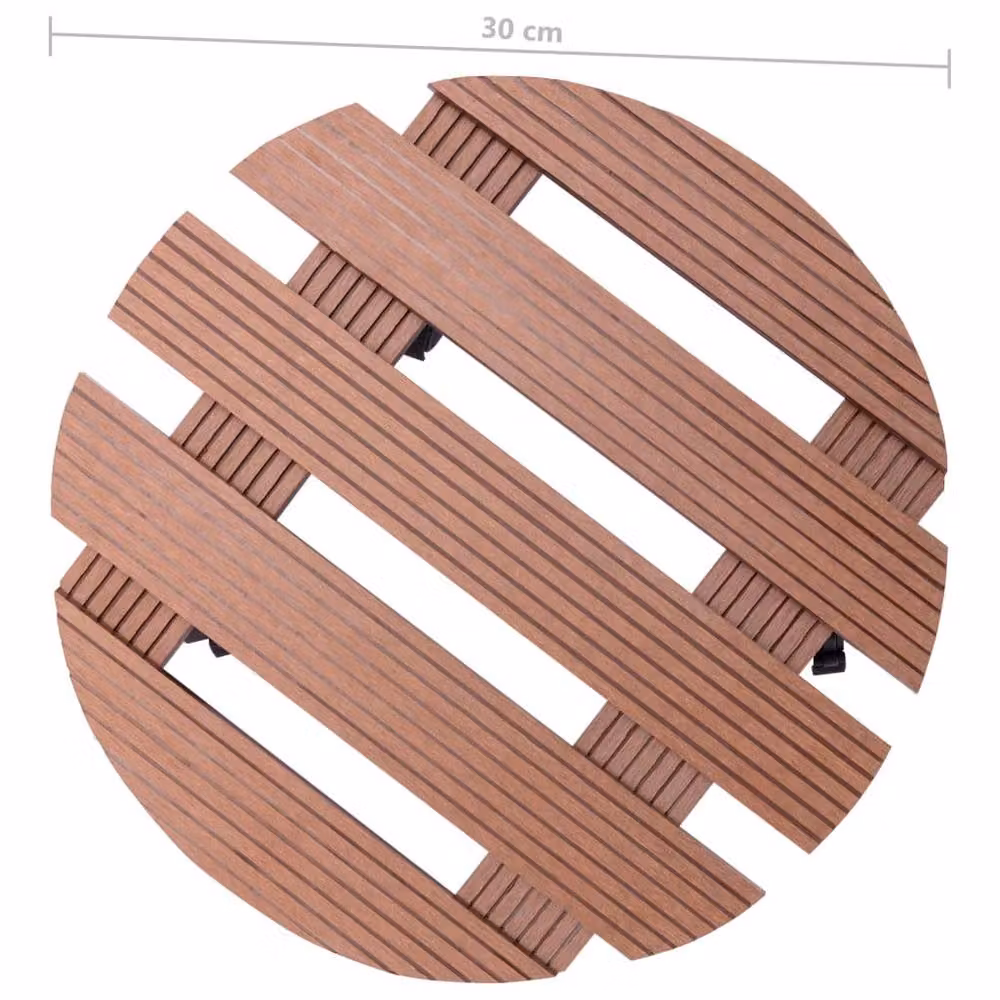 Berkfield Home Plant Trolleys, 4 Pieces, Brown, W/D/H: 30 x 30 x 7.5 cm – 2