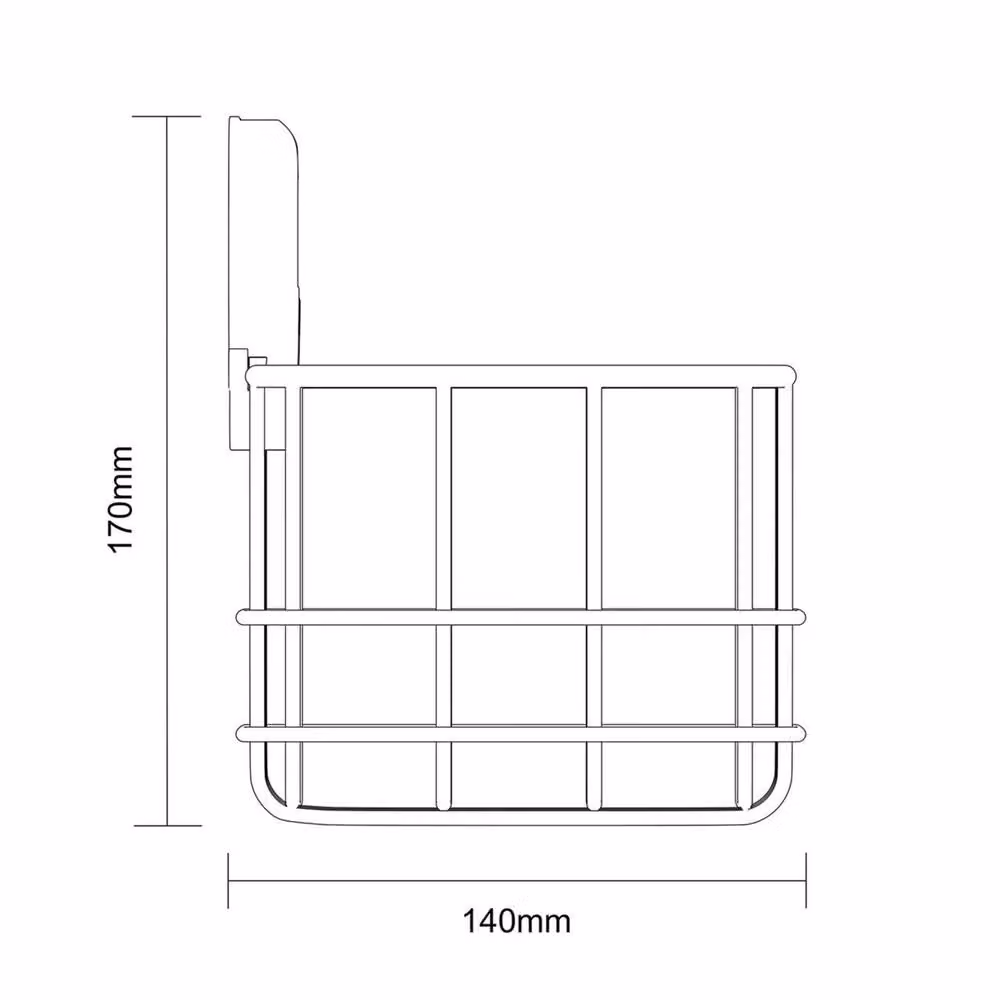 Showerdrape Suctionloc Black Wall Mounted Bottle Basket and Mounting Discs – 2