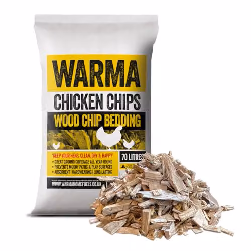 Warma Premium Chicken Wood Chips Hardwood Bedding, 70 ltr