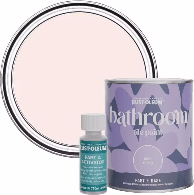 Rust-Oleum Bathroom Tile Paint in Matt Finish, China Rose Pink, 0.75 l
