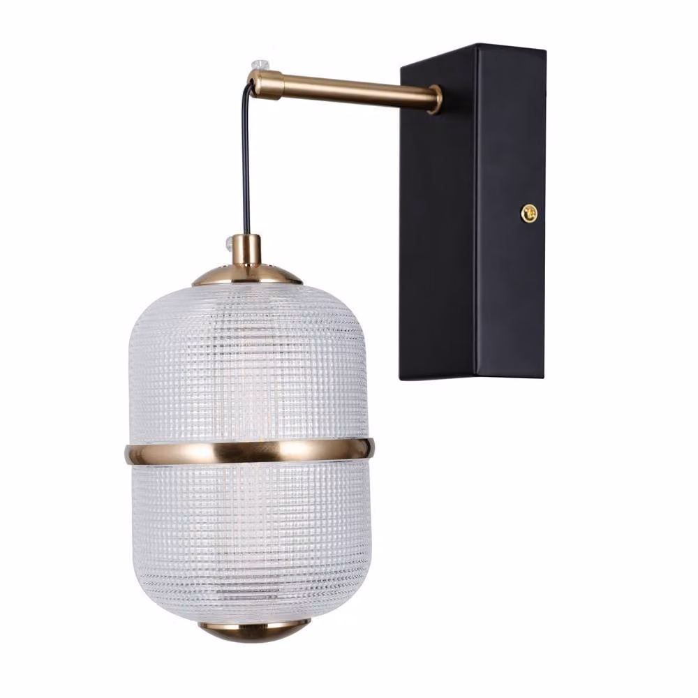 Netlighting Alani Modern LED Wall Lamp in Matt Black and Gold with Warm White Light – 2