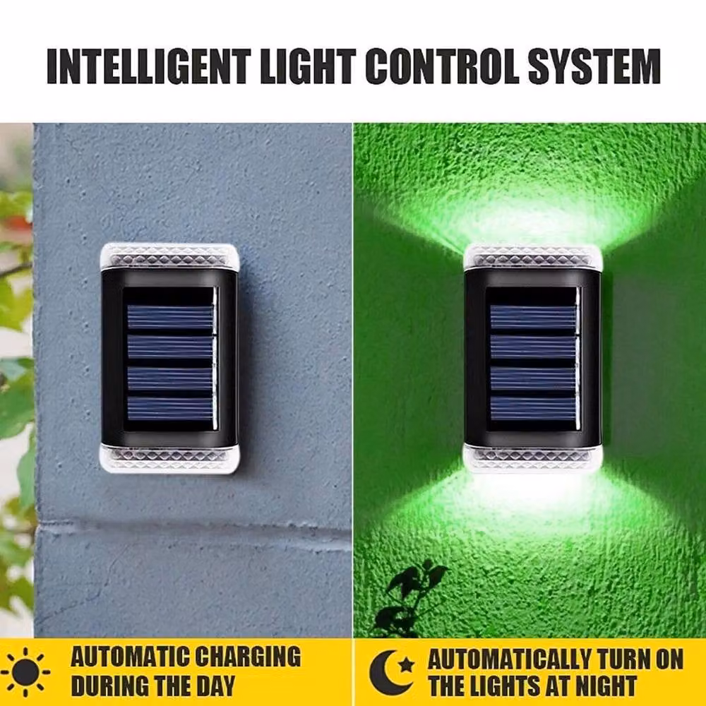 NESTLUNE 8-Pack Multicolour Solar Powered LED Garden Lights in Black – 3