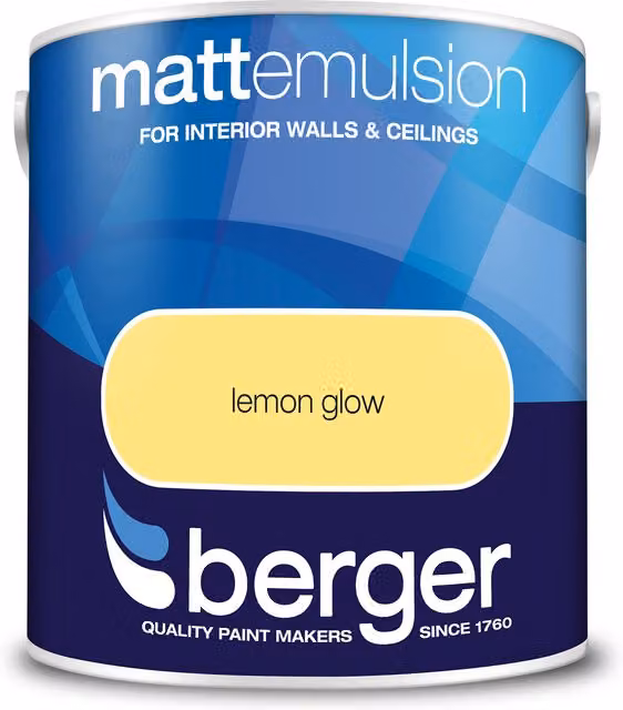 Berger Matt Emulsion Dispersion in Yellow Lemon Glow