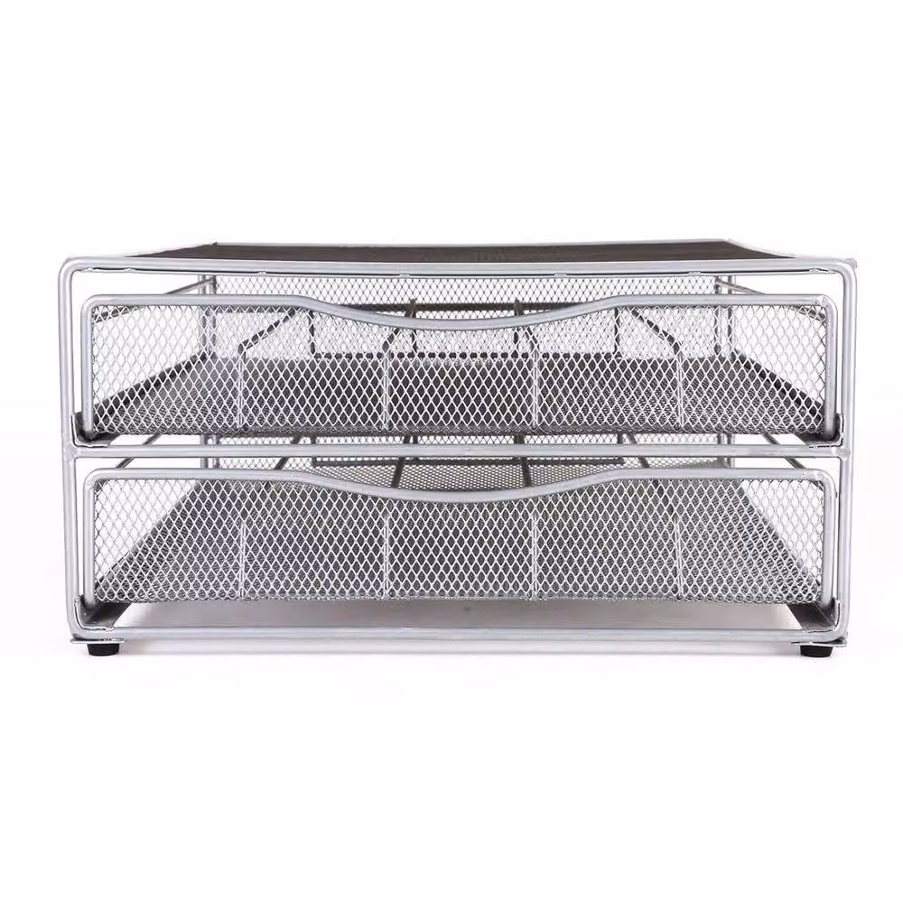 EONLION 2 Tier Freestanding Coffee Machine Stand with Storage Drawer in Silver – 2