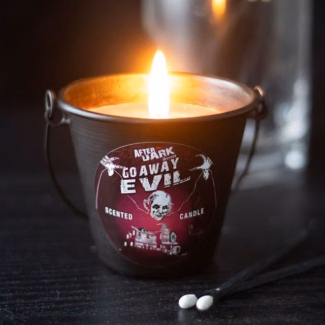 Kingsbury Gifts After Dark Rose Scented Metal Candle Bucket in Red and Black