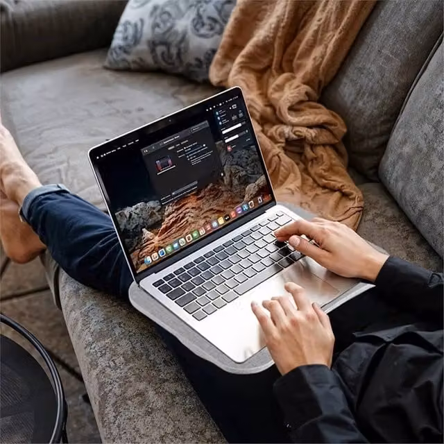 Nordara Portable Laptop Lap Desk with Cushion Tray in Grey – 1