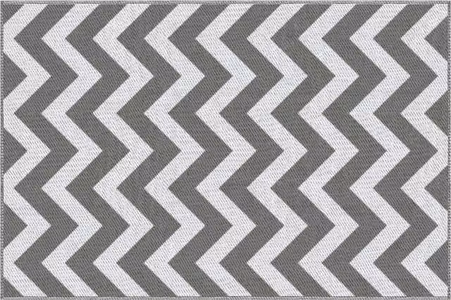 Outsunny Reversible Outdoor Rug in Grey and White, W 120 cm x D 180 cm – 1