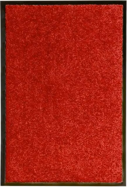 Berkfield Home Washable Non-Slip Red Doormat W: 40 cm, D: 60 cm