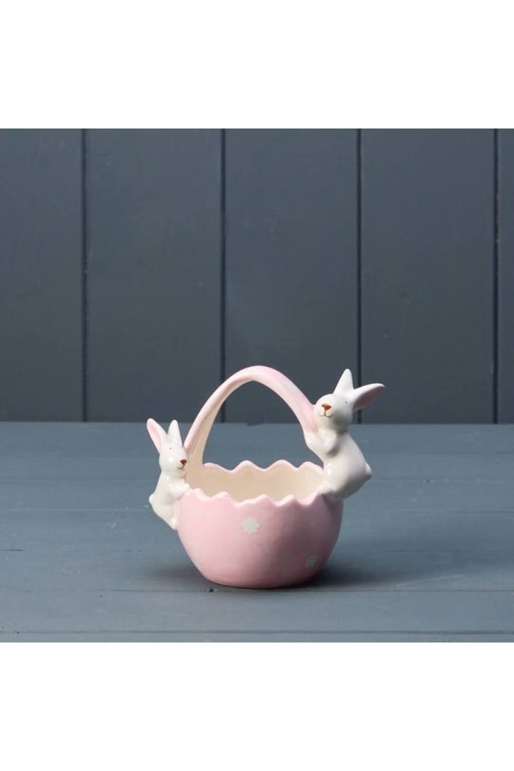 KDMD Pink Ceramic Round Posy Basket for Tabletop Display – 2