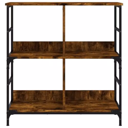 vidaXL Industrial Bookshelf in Smoked Oak, W/D/H: 78.5 x 33 x 82 cm – 4