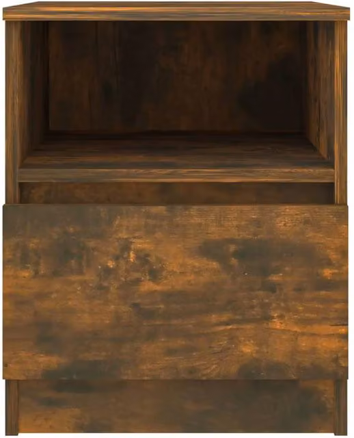 Berkfield Home Decorative Bedside Cabinet in Smoked Oak Brown, W/D/H: 40 x 40 x 50 cm