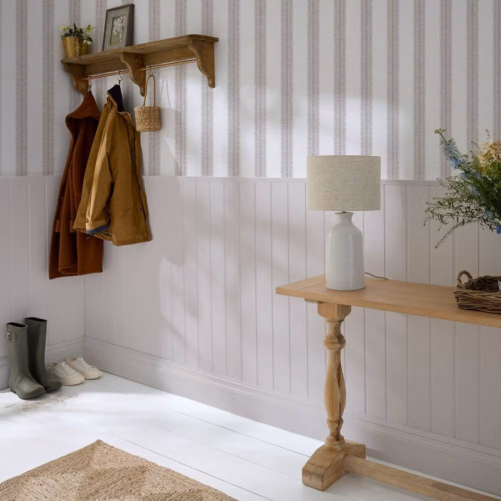 Superfresco Easy Sonnet Stripe Sand Wallpaper in Beige and Sand, Width: 52 cm – 2