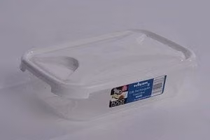 Tupperware High Grade Plastic Food Storage Box with Snap Lid, White and Transparent, 0.8 l