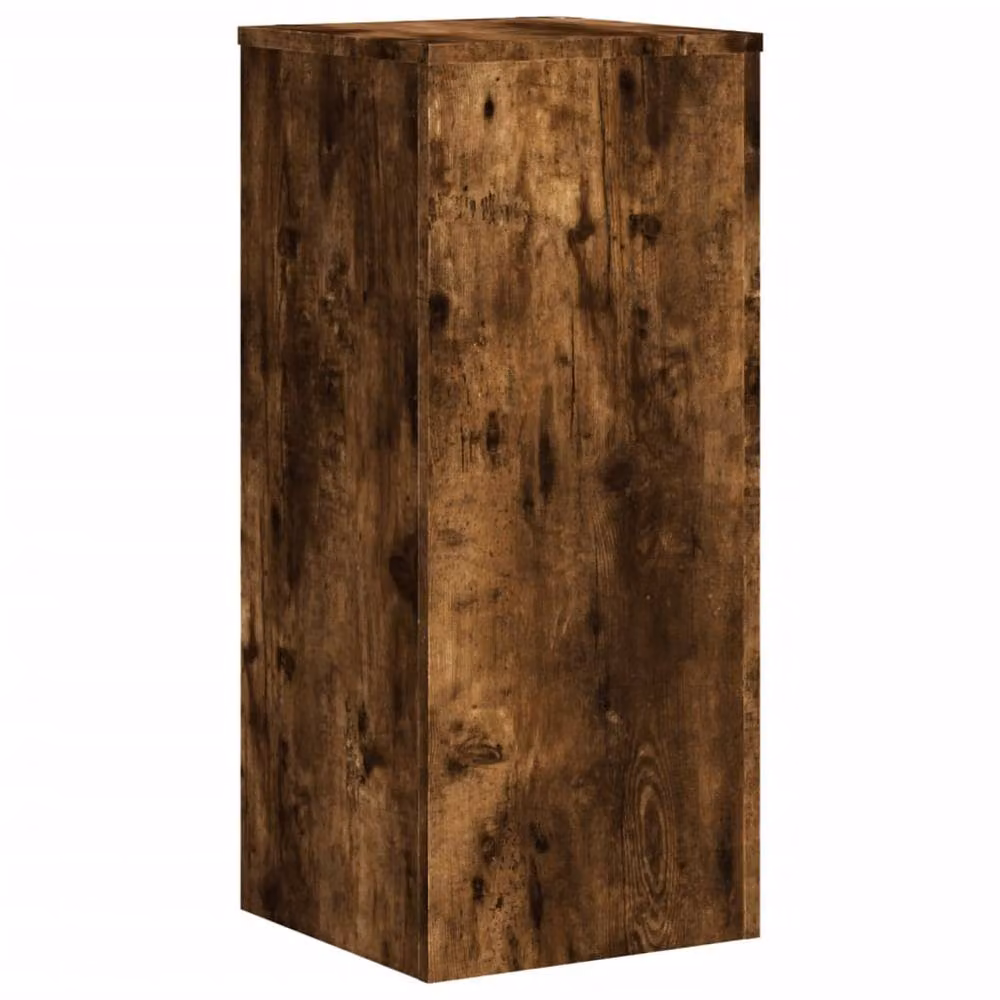 Berkfield Home Set of 2 Smoked Oak Plant Stands, Brown, W/D/H: 30 x 30 x 70 cm – 4