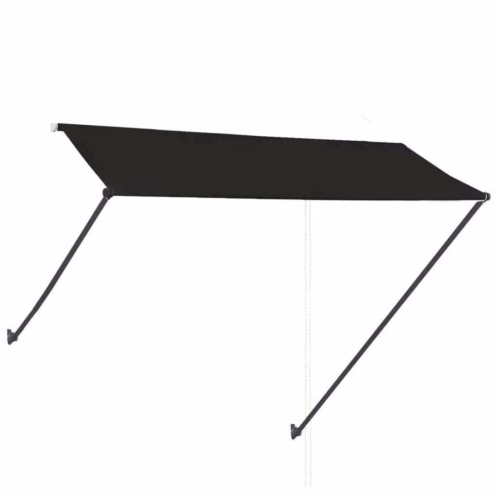 Berkfield Home Retractable Manual Folding Arm Awning with LED, Anthracite and Black, W/D/H: 300 x 150 cm – 3