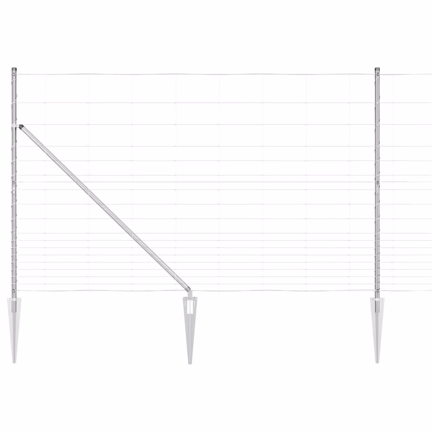 Berkfield Home Field Fence Galvanised Steel in Silver, H: 150 cm x W: 50 m – 2