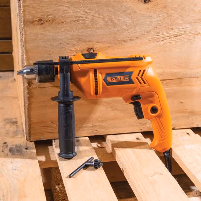Saber 500W Mains Hammer Drill in Orange