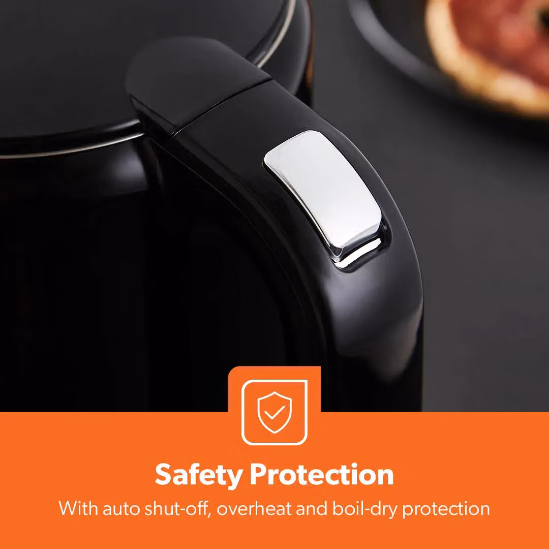 Geepas 2200W Digital Electric Kettle with Touch Display and Keep Warm Function, 1.7L, Black – 5