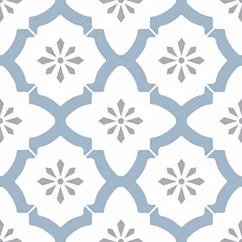 WallPops FP2943 Alfama Peel & Stick Floor Tiles, Multi-Colour, W/D/H: 30.48 x 30.48 x 0.15 cm – 1