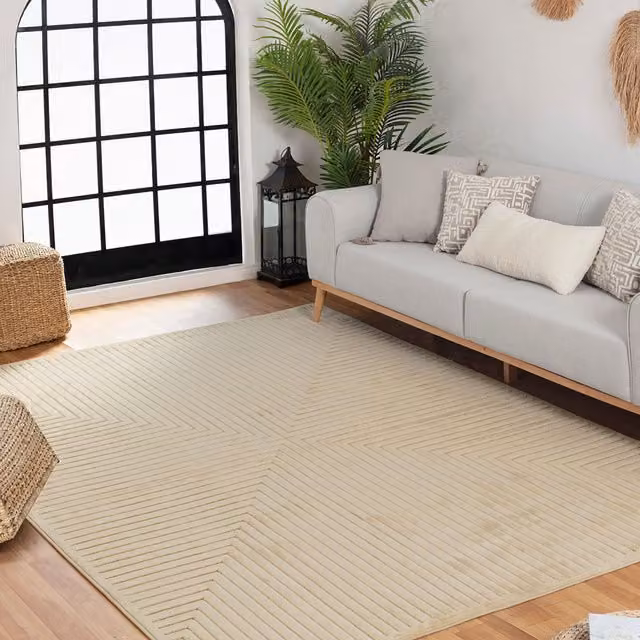 Livabliss Lenox Boho Geometric Indoor Outdoor Rug, Sesame, W: 80 cm, L: 150 cm