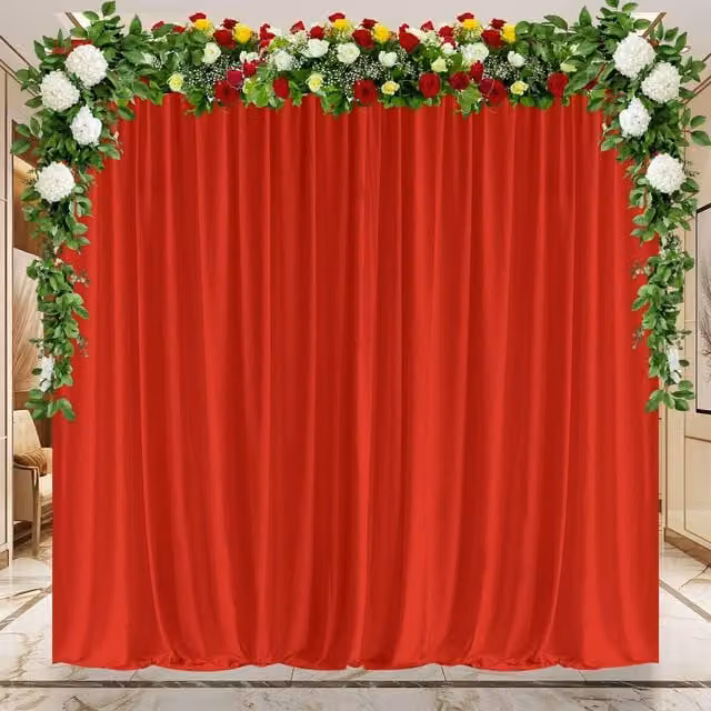 Trimming Shop Red Spandex Backdrop Curtain, W/H: 300 x 300 cm