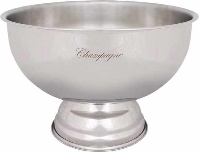 Rink Drink Stainless Steel Champagne Ice Bucket with Stand, Silver