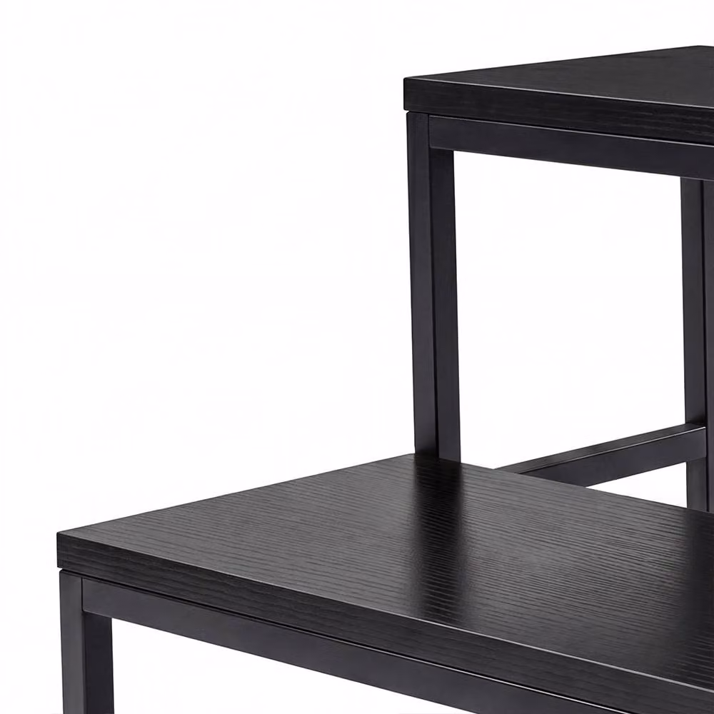 Levede Heavy Duty Metal Step Stool in Black for Kids and Adults, W/D/H: 38 x 36 x 38 cm – 5