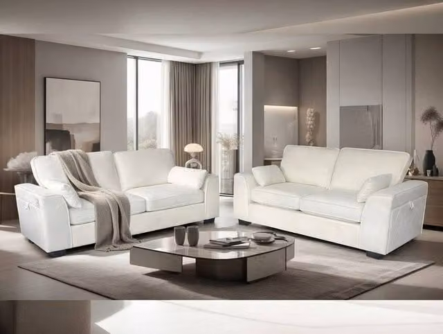 DS Living The Modena 3+2 Seater Sofa Set in Beige Fabric – 1