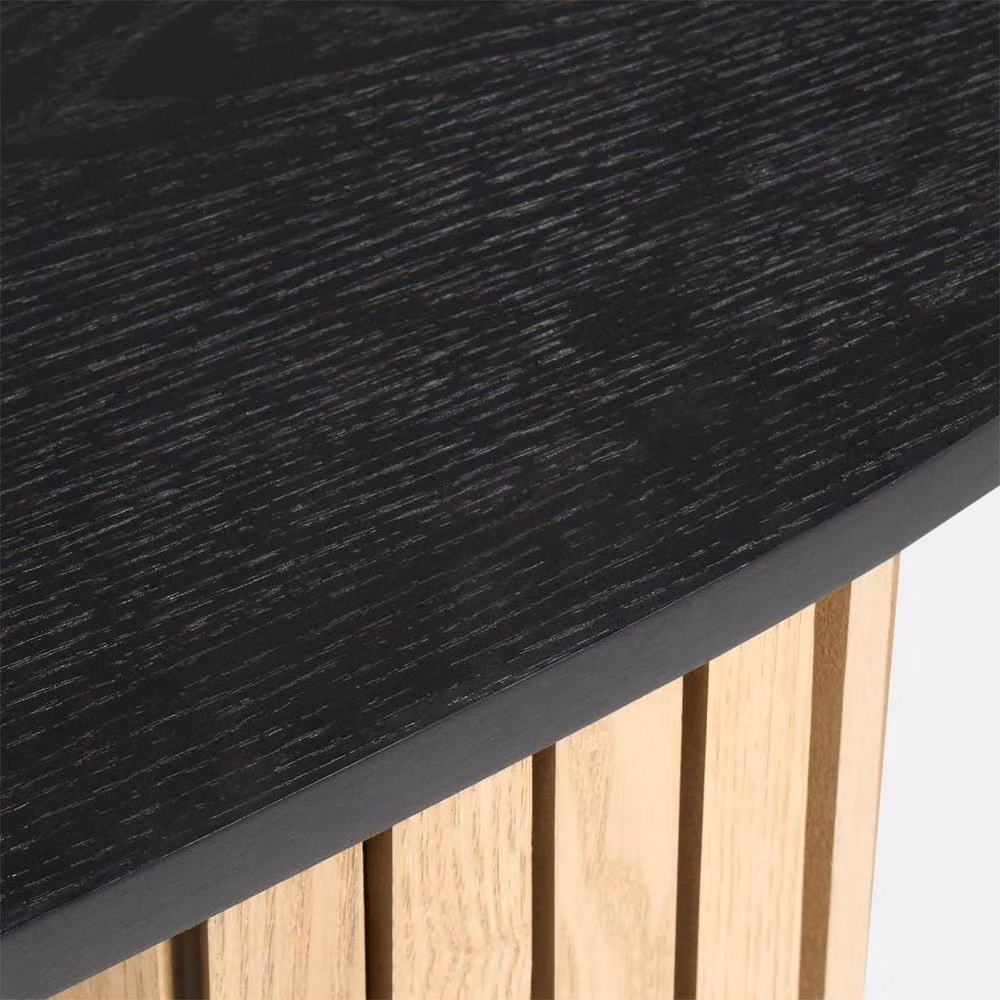 OHS Madison Ribbed Engineered Wood Console Table in Black and Multicolour – 5