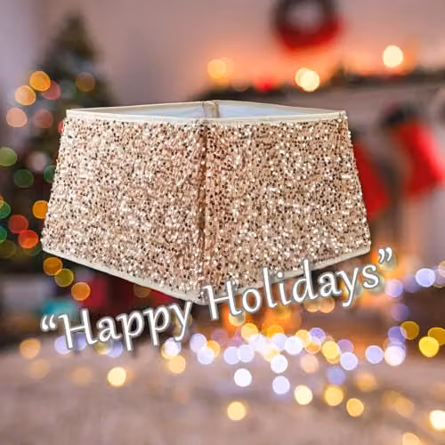 VFM e-Store Gold Christmas Tree Skirt, W/D/H: 30.2 x 40.2 x 2.6 cm – 3